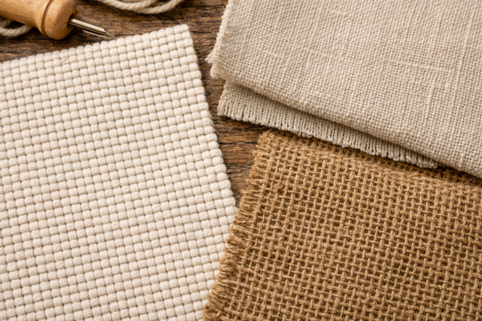 Punch nakışında kullanılan monk's cloth ve diğer kumaş çeşitleri